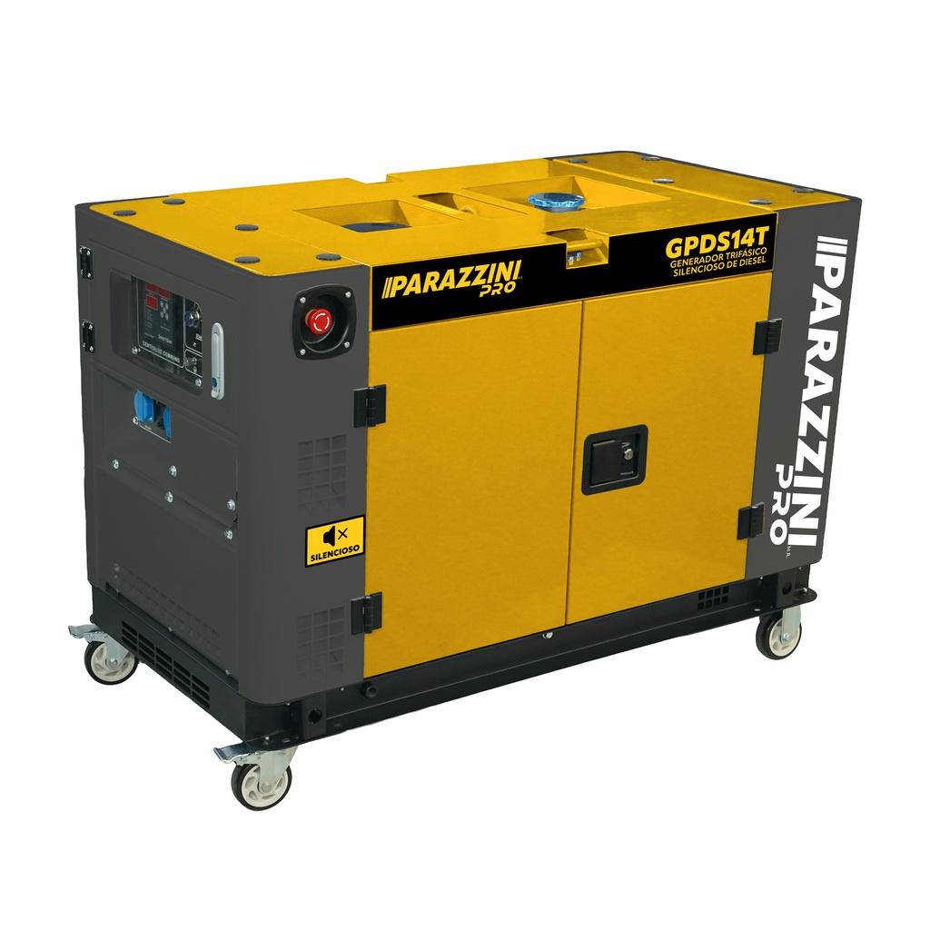 Generador Diésel silencioso Parazzini Pro GPDS14T, 14 KW Trifásico 127/220V Arranque Eléctrico, No incluye ATS