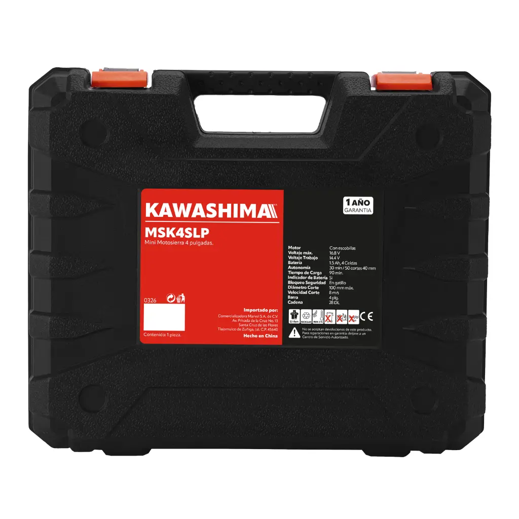 Mini Motosierra Inalámbrica de 4", batería 1.5ah, cargador Single Line, estuche plástico. - Imagen 2